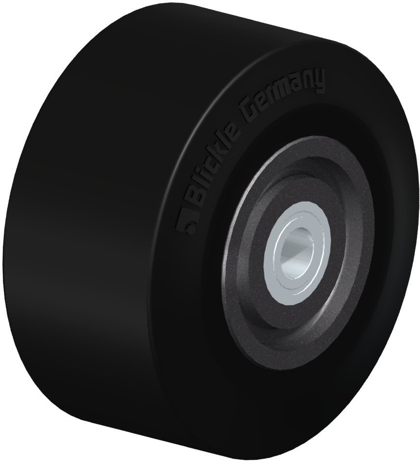 Elastic solid rubber, smooth rolling quality