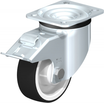 Swivel castors with “stop-fix”  Roller bearing R